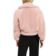 thumbnail image 3 of FANCYINN Womens Teddy Cropped Faux Fur Jacket Furry Lapel Coat Zip Up With Pockets Warm Winter Pink S, 3 of 7