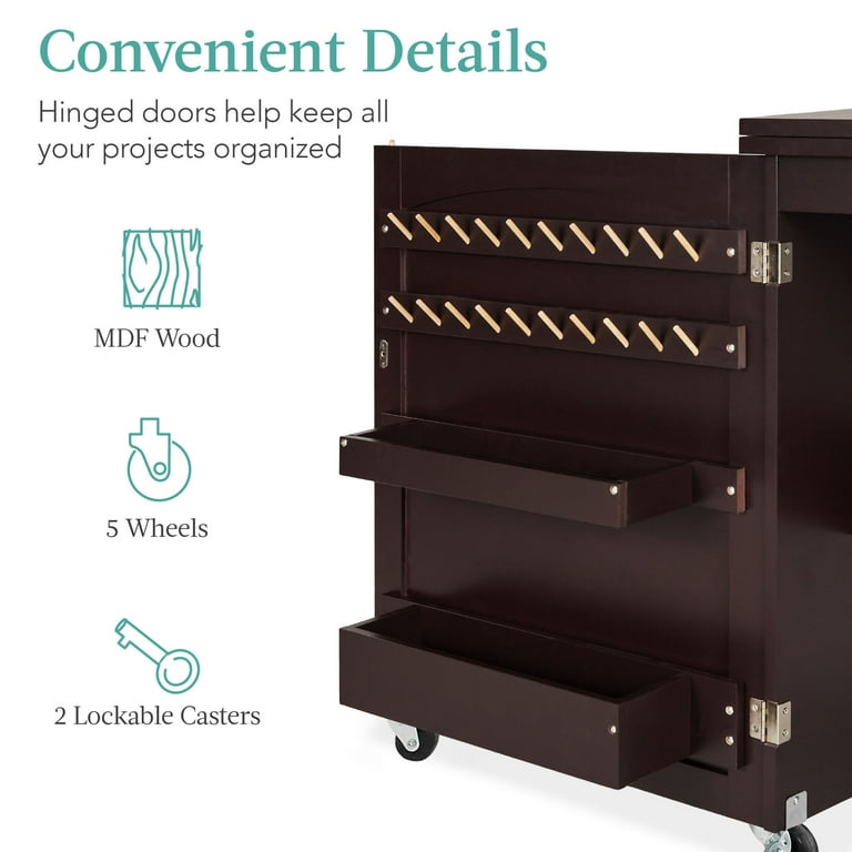 Best Choice Products Sewing Machine Table, Craft Storage