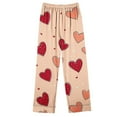 thumbnail image 4 of VBTAPA Cute Pajamas Set for Women Valentine's Day Sleepwear Hearts Print Long Sleeve Nightwear Loungewear Pjs Set Daily Deals Clearance #14Multicolor XXL, 4 of 5