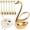 C, variant on Stainless Steel Silver Creative Dinnerware Set - Decorative Swan Base Holder, Tableware Holder for Coffee, Fruit, Dessert, Sugar, Ice Cream, Cake, Teaspoon, Silver, with 6 Leaf Spoons