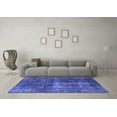 thumbnail image 3 of Ahgly Company Machine Washable Indoor Rectangle Oriental Blue Industrial Area Rugs, 6' x 9', 3 of 4