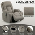 thumbnail image 6 of Greenpod Power Lift Recliner Chair with Heat and Massage for Elderly, Electric Reclining Sofa for Living Room with USB Port, Cupholders, Side Pocket, Brown, 6 of 9