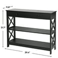 thumbnail image 2 of HomGarden 3-Tier Narrow MDF Console Table W/Drawer & Shelves, Modern Sofa Entryway Table, Black, 2 of 10