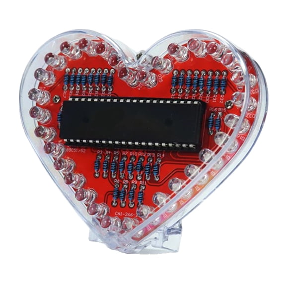Heart Shaped RGBs LED Soldering Practice Kits Electronics Craft Project For Students STEM Learning And Holiday Gift