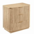 thumbnail image 6 of 27" Drawer Dresser, Small Fluted Nightstand with 3 Drawers, Curved Design Wood Closet Dresser, Closet Organizers and Storage for Bedroom, Living Room, 6 of 9