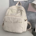 thumbnail image 4 of Corduroy Backpack Vintage Embroidered Laptop Bookbag Casual School College Daypack Lightweight Travel Backpack, 4 of 6