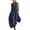 Navy, variant on Women's Plunge Halter Jumpsuits Baggy Sleeveless Loose Long Rompers Summer Lounge Vacation Overalls with Pockets Dark Green XL