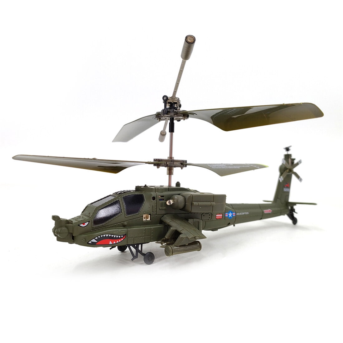 S109H Apache RC Helicopter Model with Gyro Stabilizer, 2.4GHz 3CH Dual-Prop Airplane with Night Lights, One-Key Takeoff, Return & Hover, RTF Aircraft for RC Hobbyists
