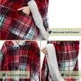 thumbnail image 5 of PAVILIA Wearable Blanket for Adult Women, Cozy Plush Fleece Blanket Poncho Cape with Hood, Super Soft Shawl, Angel Wrap Throw for Office, Tartan Plaid, 5 of 7