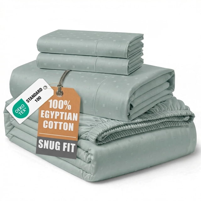 Cama doble Sheets LANE LINEN, 100% algodón mercerizado egipcio