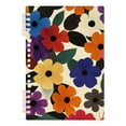 thumbnail image 7 of FORMRS 1-Subject Spiral Notebook 8" x 5" College Ruled 60 Refillable Sheet A5 Hard Cover, Large Colorful Flowers Pattern, 7 of 7