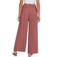 thumbnail image 3 of Women's Wide Leg Casual Pants Summer High Waist Side Tie Knot Lightweight Loose Flowy Beach Trousers With Pockets Women Pants Casual plus Size plus Size Pants for Women A Women Pants Track Pants Wide, 3 of 6