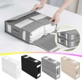thumbnail image 2 of Qholemyo Fabric Visual Window Zipper Foldable Bed Sheet Blanket Storage Box For Wardrobe With Closet Storage Clothes Storage, 2 of 2