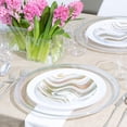 thumbnail image 3 of PLASTICPRO Elegant Plastic Dinner Plates Set Gold Silver Curve Plastic Silverware, 64 Pack, 3 of 6