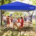 thumbnail image 2 of GVDV Canopy Tent, 10x10 ft Easy Pop up Outdoor Canopy Tent, Portable Straight Leg Gazebo Instant Canopy, Blue, 2 of 12