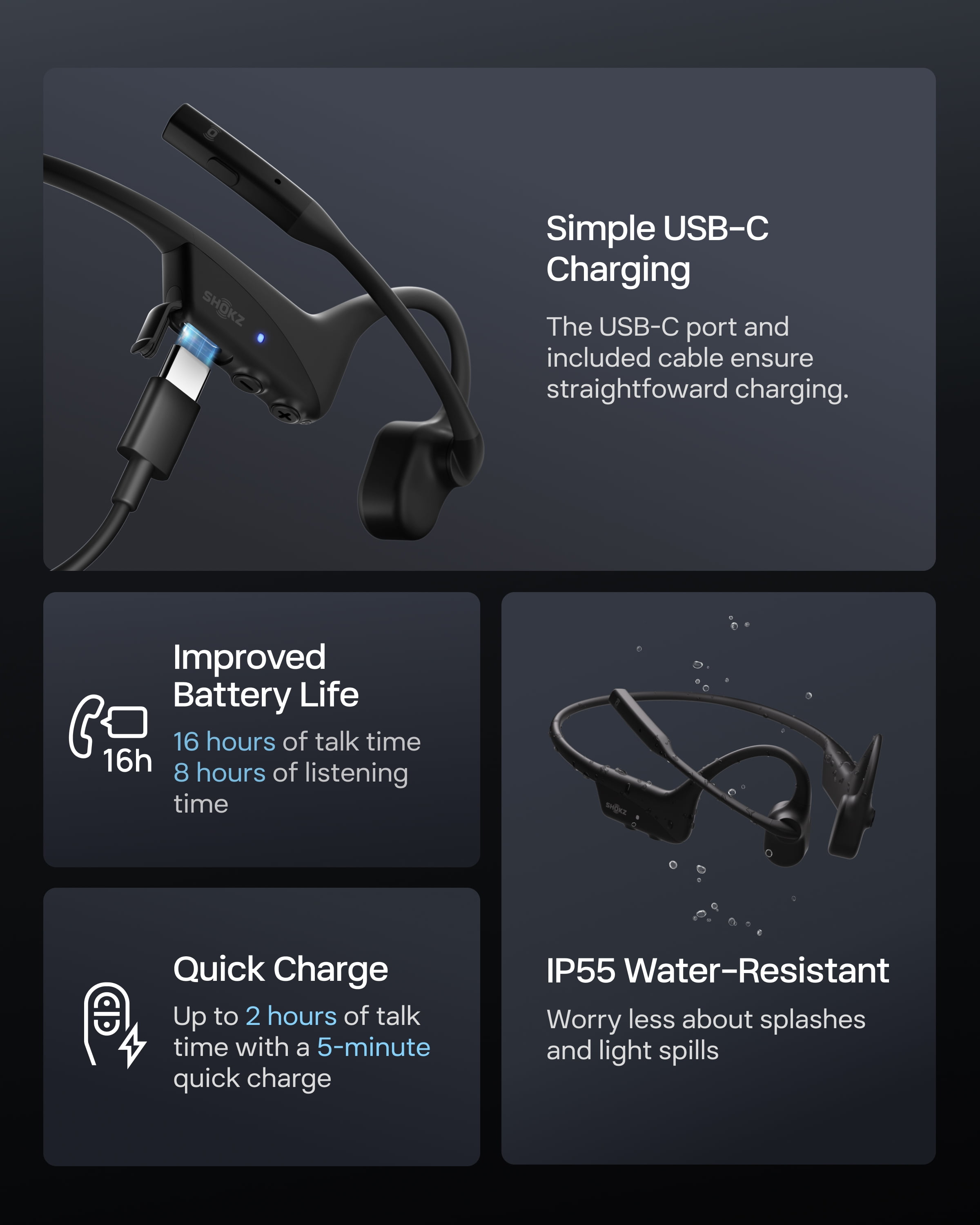 OpenComm2 UC 2025 Upgrade - Open-Ear Wireless Computer Headset