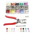 thumbnail image 3 of 200 Piezas 9.5mm Snap Fasteners Tool Kit Snap Clip 10 Colores con Alicates Press Studs Herramienta de Sujetadores para Manualidades Bolsas Hugo Sujetadores a presión, 3 of 8