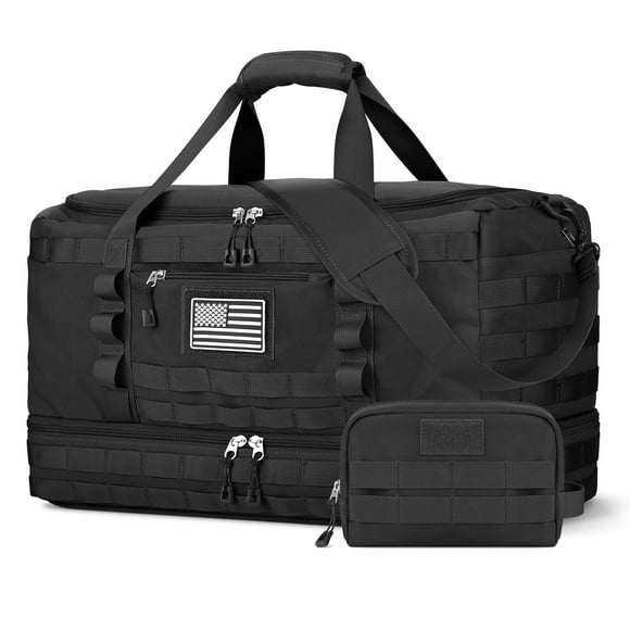 Bolsa de viaje ETRONIK Tactical Duffle & Weekender para hombre, color negro