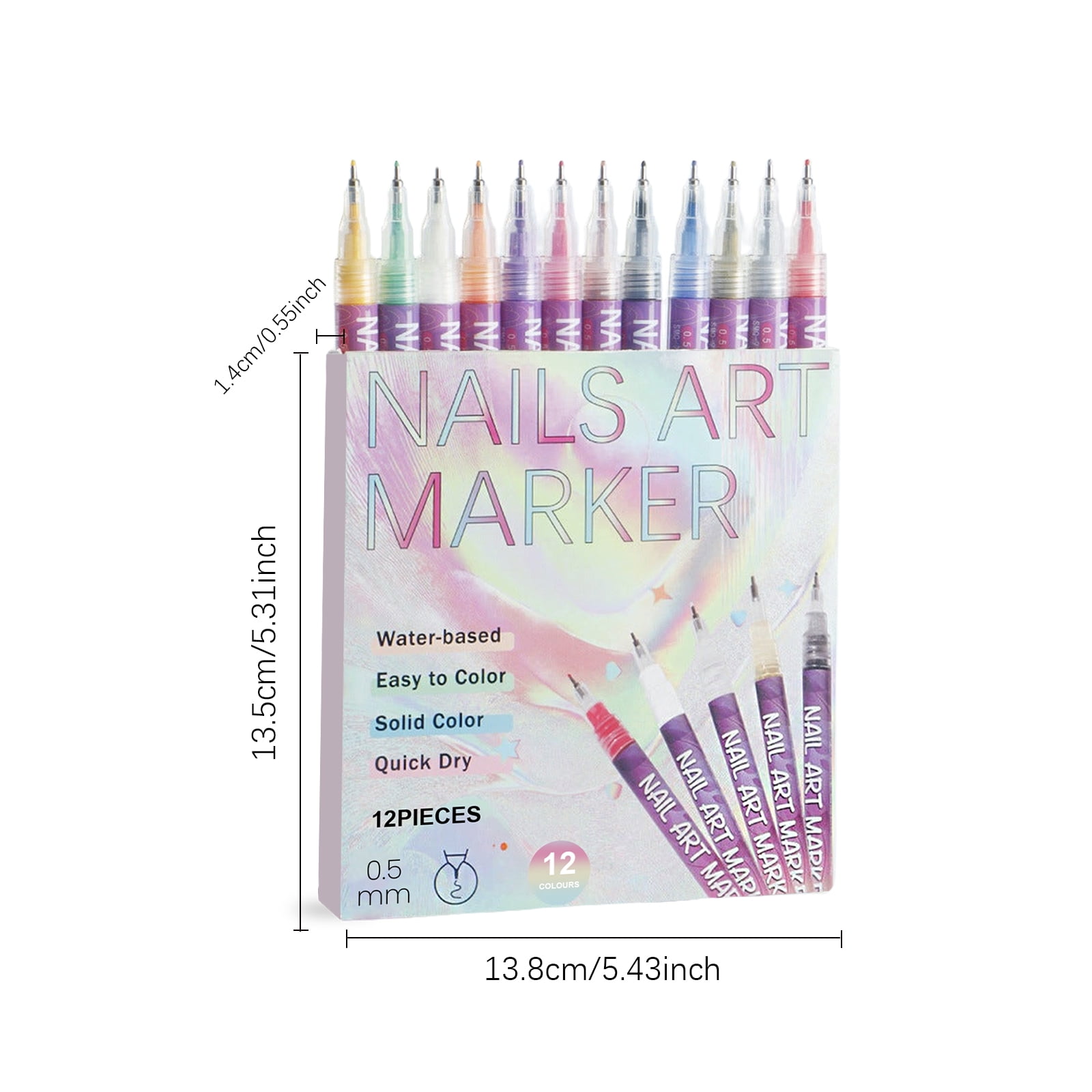 12 Colors 3D Nail Polish Pens for Painting, Nail Art Pens Set, 2026 Upgrade Nail Art Markers for Gel Nails, DIY Quick Dry Graffiti Dotting Point Liner Pens, Nails Art Drawing Tool