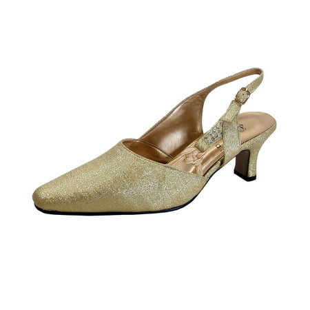 

FLORAL Oprah Women s Wide Width Satin Upper Slingback Pumps