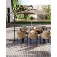 thumbnail image 2 of Parasol Déporté de 10 Pi pour Patio avec Base en Croix – Rotation à 360°, Inclinaison Infinie, Auvent Résistant à la Décoloration, Grand Ombrage Extérieur pour Terrasse, Piscine, Jardin, Cour Arrière – Beige, 2 of 7