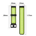 thumbnail image 5 of Replacement Watch Band Striped Silicone Strap Wristband for Amazfit Gtr4 Gts3 Garmin Watch, 5 of 8