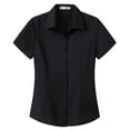 thumbnail image 4 of Women's Button Down Short Sleeve Work Office Shirt Lapel Short Sleeve Dressy Shirt Plus Size Casual Business Blouse Formal Casual Shirt Blouse School Uniform, S-5XL, 4 of 7
