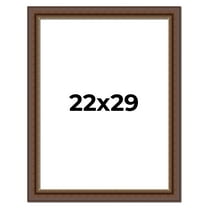 22x29 Copper and Brown Real Wood Picture Frame Width 2 inches | Interior Frame Depth 0.5 inches |
