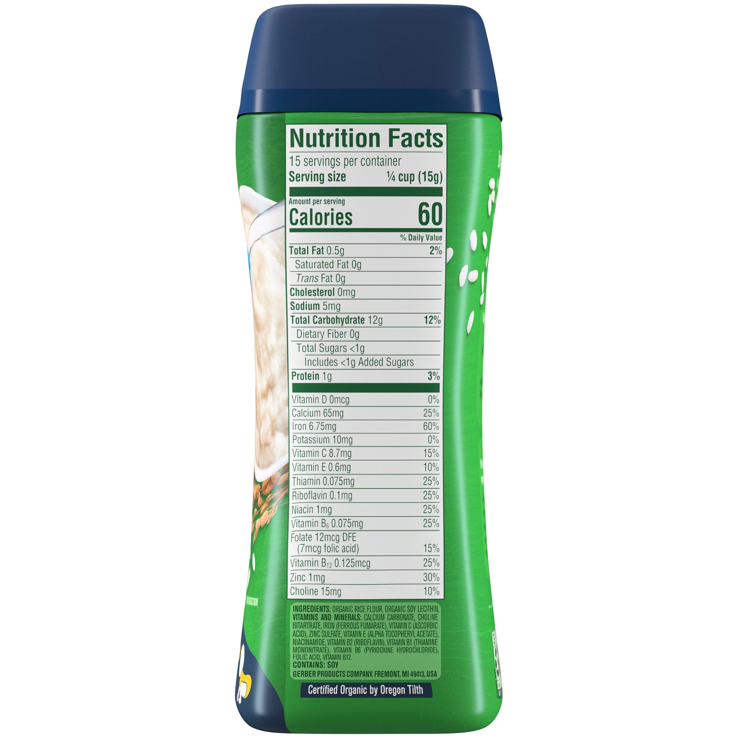 gerber rice cereal nutrition