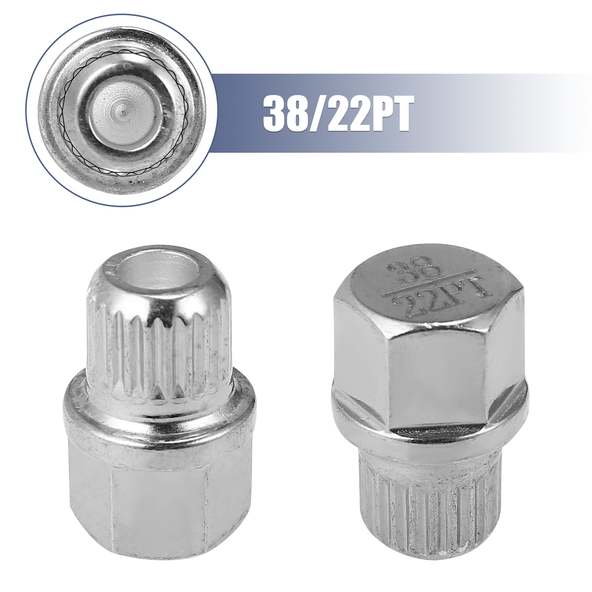 Unique Bargains Hollow Wheel Lock Lug Nut Anti-Theft Key for BMW 38/22PT
