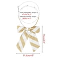 thumbnail image 2 of INSPIRE CHIC Women's Bowties Stylish Adjustable Elastic Band Pre-tied Stripe Bow Ties 1pcs Champagne White, 2 of 6