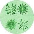 thumbnail image 1 of Ahgly Company Machine Washable Indoor Round Transitional Light Green Area Rugs, 6' Round, 1 of 7