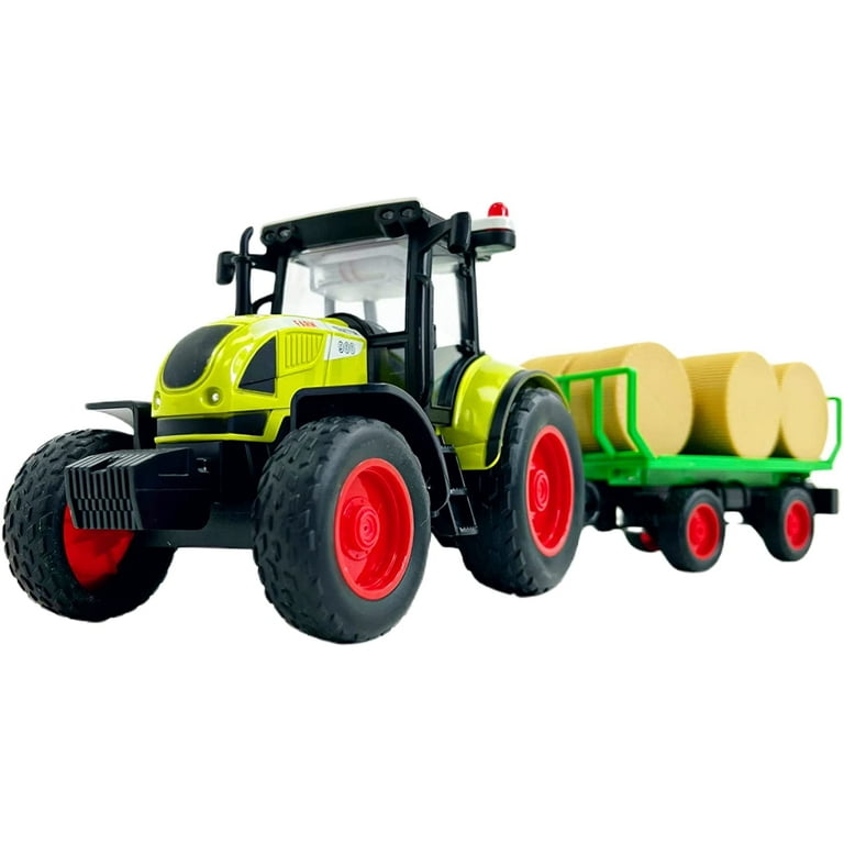 Big Daddy Toy Farm Tractor, Farmland Crop Hay Barrel