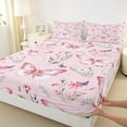 thumbnail image 3 of Homewish Teens Floral Butterflies 4pcs Bed Sheets,Flowers Blossom King Sheets,Exotic Style Super Cozy Sheet Set,Breathable Home Decor, 3 of 7