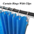 thumbnail image 2 of Less Than 5 Fixing Clip 10PCS Metal Curtain Rings with Clips Window Curtain Hangers Drapery Hooks Ring with Clip Durable Classic Curtain Ring, 2 of 5