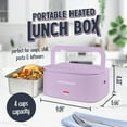 thumbnail image 3 of Nostalgia 32 oz Portable Heated Lunch Box with Stainless Steel Lunch Container, Lavender, 3 of 7
