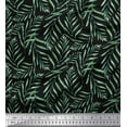 thumbnail image 1 of Soimoi Black Rayon Crepe Fabric Pine Leaves Decor Fabric Printed Yard 46 Inch Wide, 1 of 3