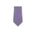 thumbnail image 3 of TOMMY HILFIGER Mens Purple Plaid Textured Classic Neck Tie, 3 of 3