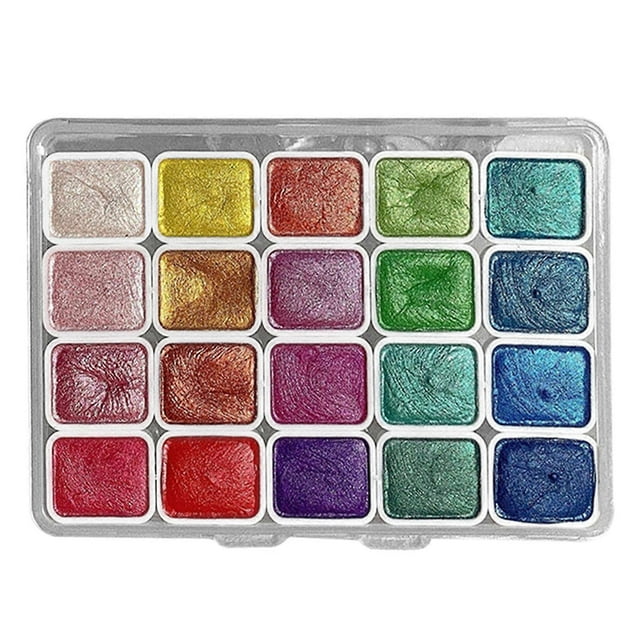 20 Colors Watercolor Painting Set Fashion Shiny Coloring Pigments for DIY Manicures