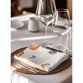thumbnail image 6 of Orange Blue Pumpkins Fall Cloth Napkins Set of 4 Reusable Dinner Napkins, Weeping Botanical Thanksgiving Retro Cocktail Napkin Washable Table Napkins for Wedding/Holiday Party/Baby Shower 20"x20", 6 of 7