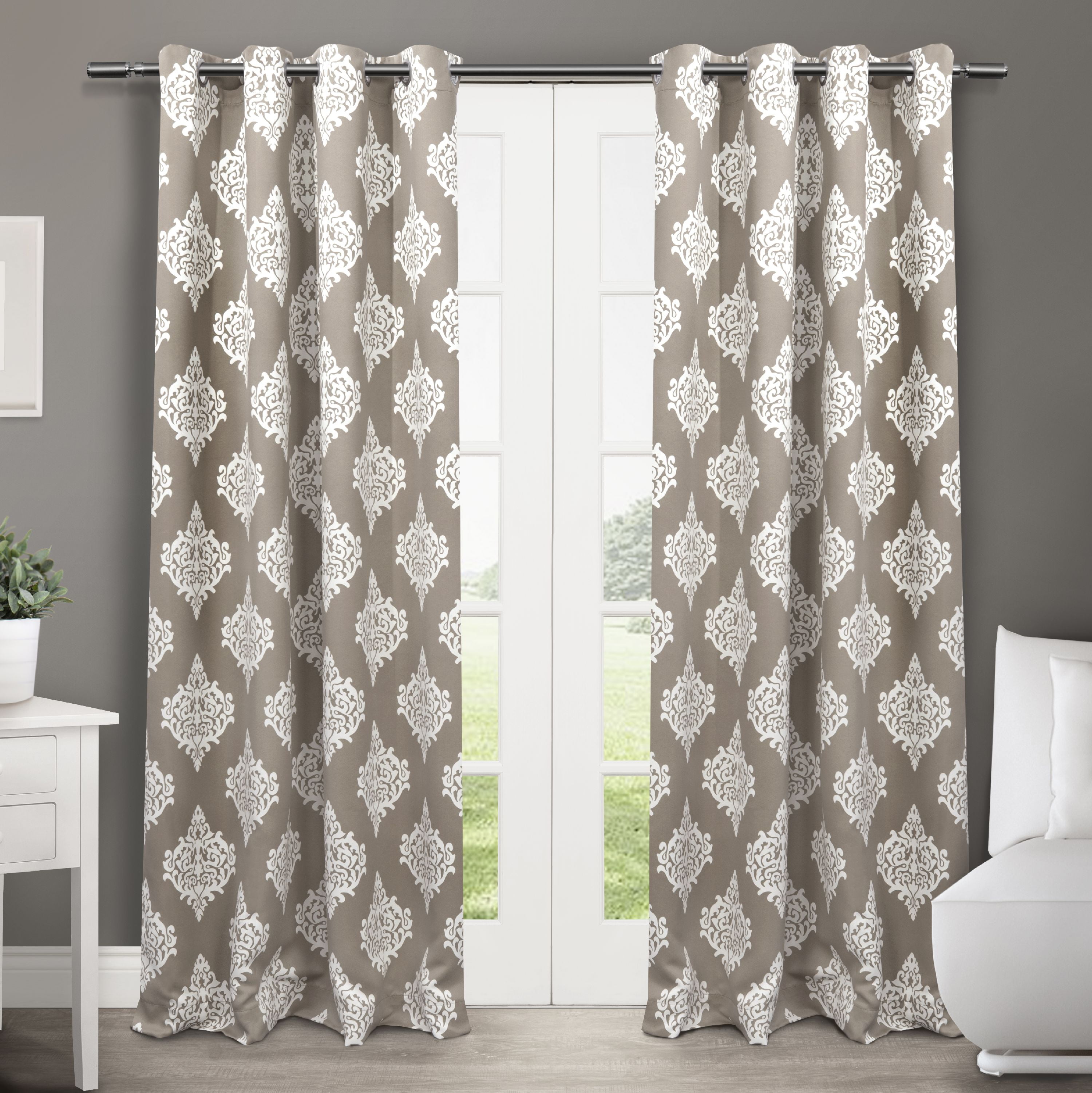 Exclusive Home Curtains Medallion Room Darkening Blackout Grommet Top