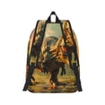 thumbnail image 3 of Xecao Realistic Style Forest Dinosaur for Canvas College Laptop Backpack, Durable Rucksack Travel Notebook Bag School Backpack Book Bag for Men Women, 3 of 8