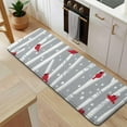 thumbnail image 5 of Gray Christmas Cardinal Bird Pattern Kitchen Rug Mat,Kitchen Runner Rugs Non Skid Washable,Decorative Kitchen Floor Mats for Kitchen,Sink,Laundry,17"x47.2", 5 of 7