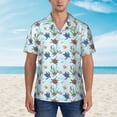 thumbnail image 4 of Lsque Turtle pattern Hawaiian Shirt for Men, Unisex Summer Beach Casual Short Sleeve Button Down Shirts-3X-Large, 4 of 9