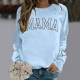 thumbnail image 4 of Women's Sweatshirts 2025 Mama Sweatshirt Long Sleeve Crewneck Graphic Casual Pullover Tops Sweatshirt for Women, 4 of 6