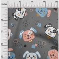 thumbnail image 2 of oneOone Rayon Gray Fabric Kawai Craft Projects Decor Fabric Printed By The Yard 56 Inch Wide-3U, 2 of 5