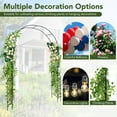 thumbnail image 5 of Spaco 7.9 Feet Metal Garden Arch for Climbing Plants, Backdrop Stand with Fence for Outdoor as Garden, Patio, Yard, Black, 5 of 9