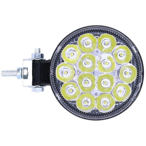 42W 14LED Luz de Trabajo 6000K 3000LM Focos Redondos IP67 Impermeable Universal para Coche Moto