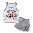 thumbnail image 3 of Camiseta de manga corta de algodón de la Patrulla Canina para bebés + pantalones cortos vaqueros con cinturón, trajes de dos piezas, conjunto de ropa de verano para niños pequeños de 1 a 4 años, 3 of 5