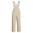 thumbnail image 3 of OSOLU Coveralls For Girl Bib Overalls Straight Leg Pants Plaid Printed Adjustable Straps Loose Fit Jumpsuits With Pocekts 5-14Y, 3 of 6
